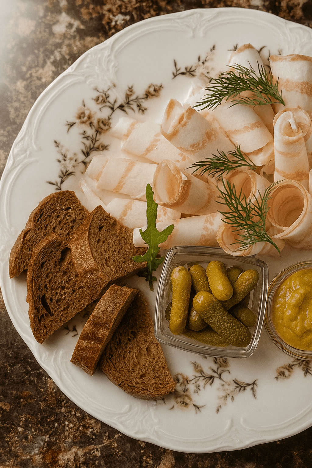 Донское сало с корнишонами 