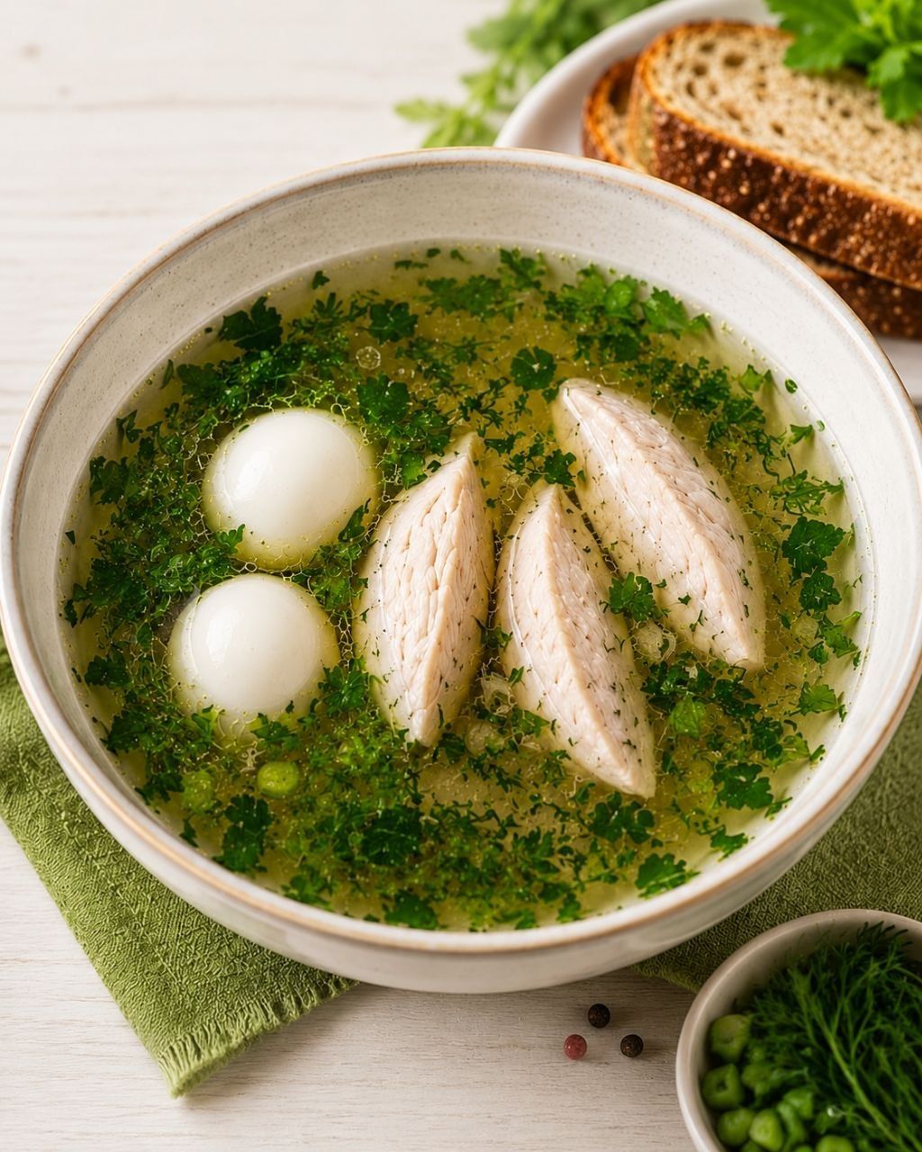 Традиционный куриный бульон 